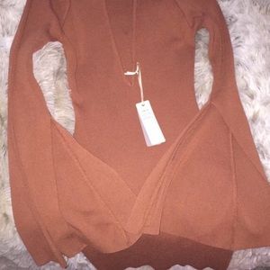 Low cut sexy brown dress ;)